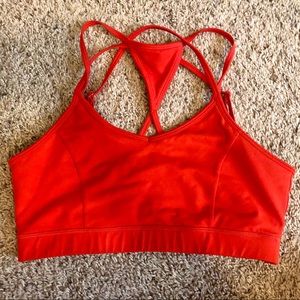 Red sports bra!